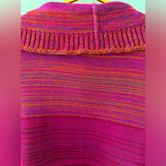 Ruby Rd. Women's Purple & Orange Stripe Knit Cardigan Sweater Size 2X EUC - Picture 4 of 8